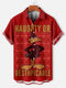 Men's Christmas Cartoon Funny Graphic Short Sleeve Hawaiian Shirt
